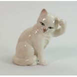 Beswick white cat scratching ear 1877: