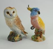 Beswick Cockatoo 1180 and Barn Owl 1046 (2):