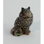 Beswick seated persian cat 1880: with swiss roll decoration.