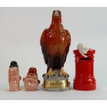 A collection of Beswick items: including cats collection moneybox, laurel and hardy cruet ( base