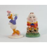 Royal Doulton figures: Daisy Duck and Humpty Dumpty. (2)