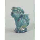 Beswick rare blue glazed model of a dog with cap and golf bag: Beswick blue glazed dog model 624,