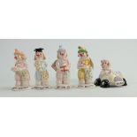 Beswick collection of little lovable clown figures: (5)