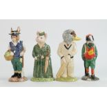 Beswick English Country folk comical figures: comprising Hiker badger, Out for a duck, Gardener