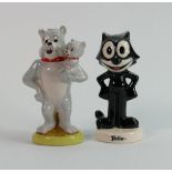 Royal Doulton cartoon figures: felix the cat and Spike and Tyke. (2)