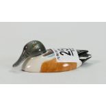 Beswick model of a Shoveler Duck 1528: approved by Peter Scott.
