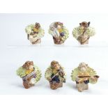 Beswick Comical Monkey Band :comprising Guitar 1259, Banjo 1260, Tuba 1256, Fiddle 1257, Drums