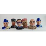 A set of six Beswick Thunderbirds busts: Beswick busts comprising Lady Penelope, 3337, Brains, 3339,