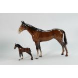 Beswick horse 701 and foal facing left (2):