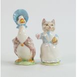 Beswick Beatrix Potter figures: Jemima Puddleduck and Tabitha Twitchet, both BP2A. (2)