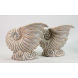 Pair Beswick Ware Nautilus shell vases 1186. (2):