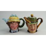 Beswick character Teapots: Dolly Vardon 1203 and Sam Weller 1369. (2)