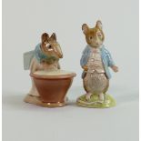 Beswick Beatrix Potter figures: Johnny Townmouse and Anna Maria, both BP2. (2)