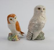 Beswick Snowy Owl and small Barn Owl (2)