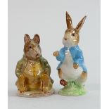 Beswick Beatrix Potter figures: Cecily Parsley and Peter Rabbit, both BP2. (2)