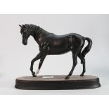 Beswick model of black beauty on ceramic base: