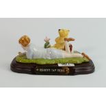 Royal Doulton Winnie the pooh tableau figure: Summers Day Picnic with wood base.