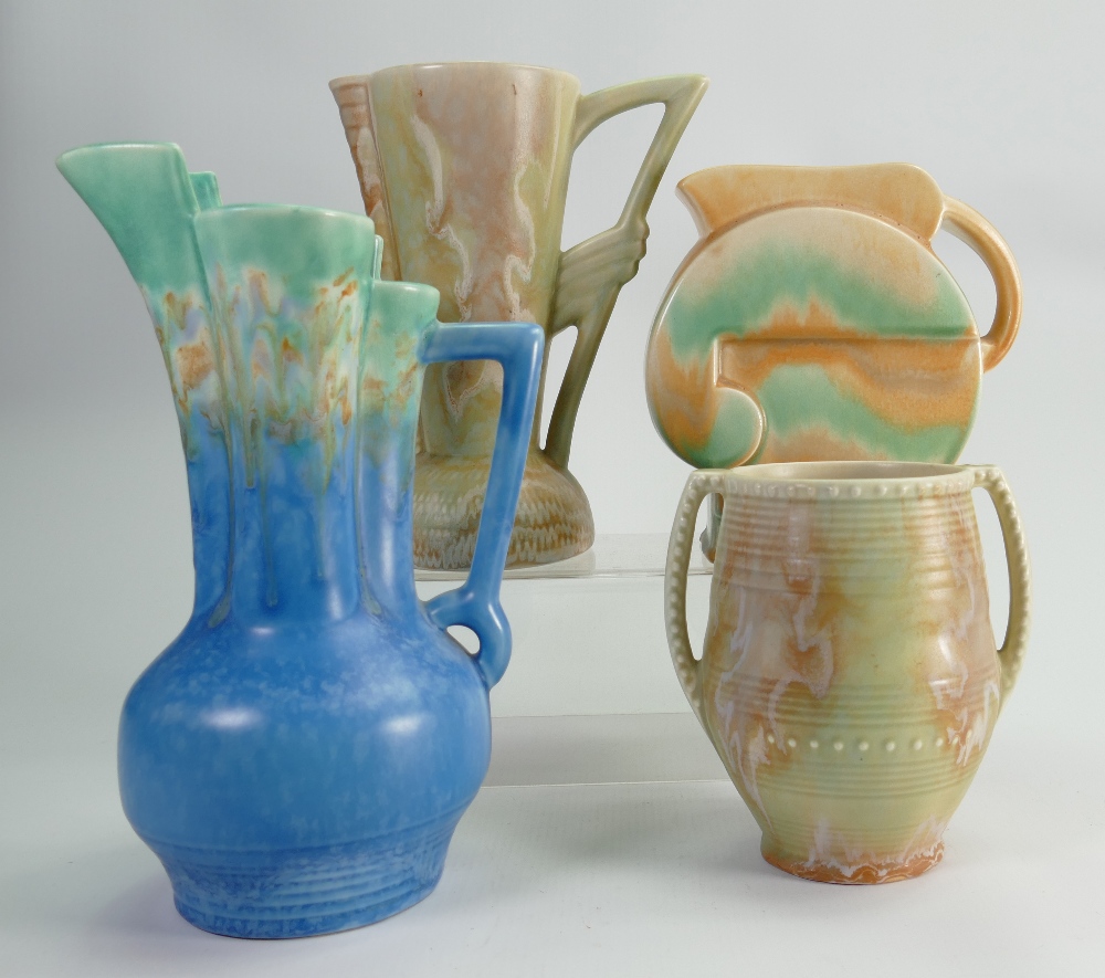 A collection of Beswick Ware Art Deco style jugs: (4)