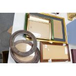 A collection of framed empty wall frames(9):