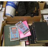 A collection of ordnance survey maps: road maps, hardback books with a cycling theme etc (2 trays).