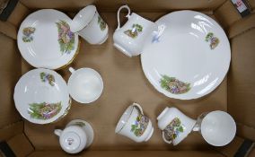 Queen Anne Cottage Garden patterned tea set: 20 piece