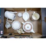 A Mixed collection of Wedgwood items to include: Colorado pattern tea pot, Wild Poppy side plates,