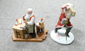 Norman Rockwell's The Real Santa Limited Edition Pottery Figurine: together with Hallmark figure A