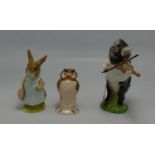 Beswick figures to include: Daniel Pig, Mrs Flopsy Bunny & Disney Figure Owl(3)