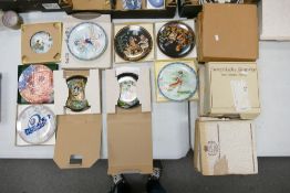 A large collection of Bradford Exchange & Similar Boxed Decorative plates: with Oriental , Russian &