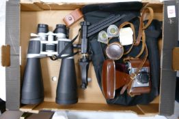A mixed collection of items to include: Horizon 12 x 60 x70 zoom binoculars, Zeiss Ikon Cortina 35mm