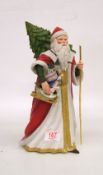 The Frankin Mint Christmas Santa Figure Kriss Kringle: height 31cm