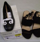 A pair of Geox size 8 ladies shoes: together with a pair of sandals (2).