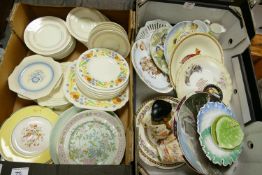 A mixed collection of items to include: Floral tea wre, decorative plates, commemorative plates etc