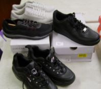 4 pairs of mens trainers: Nike, Fila, Geox etc, all brand new, size 7.5, (4).