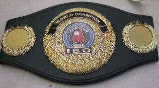 A new IBO boxing championship belt: