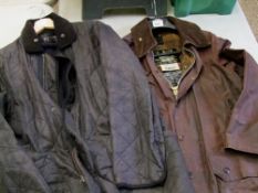 Barbour Beaufort wax jacket: together with Barbour polo quilt gents jacket (2).