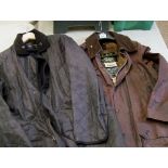 Barbour Beaufort wax jacket: together with Barbour polo quilt gents jacket (2).