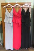 A quantity of ladies prom/evening dresses: size Large(USA).
