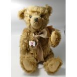 Jointed Golden Fur Bear by Gormar: height 30cm seated