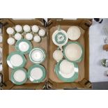 A large collection of Meakins Art Deco Florida Design tea ware(2 trays):