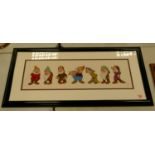 The Walt Disney Company Limited edition sericel print titled Snow White Time to Wash Up, frame