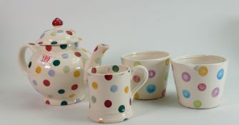 Emma Bridgewater Polka Dot Teapot: similar mug & 2 unmarked small pots(4)