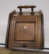 Edwardian Oak coal box with original metal liner: