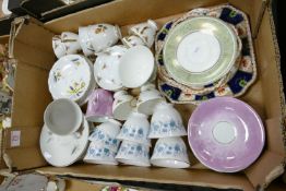 A mixed collection of items to include: Royal Doulton & Colclough floral decorated tea ware