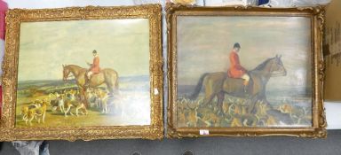 Two Large Framed Hunting Theme Prints(2):