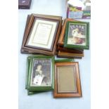 A collection of framed small empty wall frames(16):