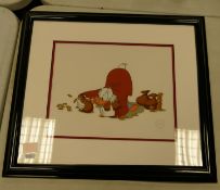 The Walt Disney Company Limited edition sericel print titled Mickeys Christmas Carol, frame size