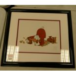 The Walt Disney Company Limited edition sericel print titled Mickeys Christmas Carol, frame size