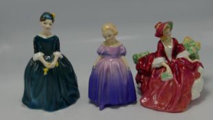 Royal Doulton Small Lady figures: Cherie Hn2341, Marie Hn1370 & Lydia Hn1908(3)