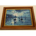 A framed oil on board by James Lawrence Isherwood: size excluding frame 33.5cm x 24cm, depicting